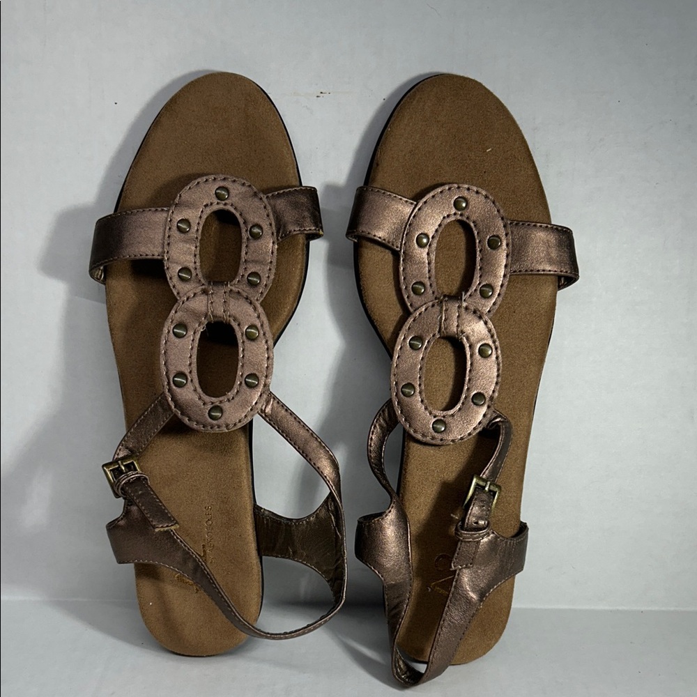 A2 Aerosoles Metallic Sandals Woman Sandals Size 10 Unworn